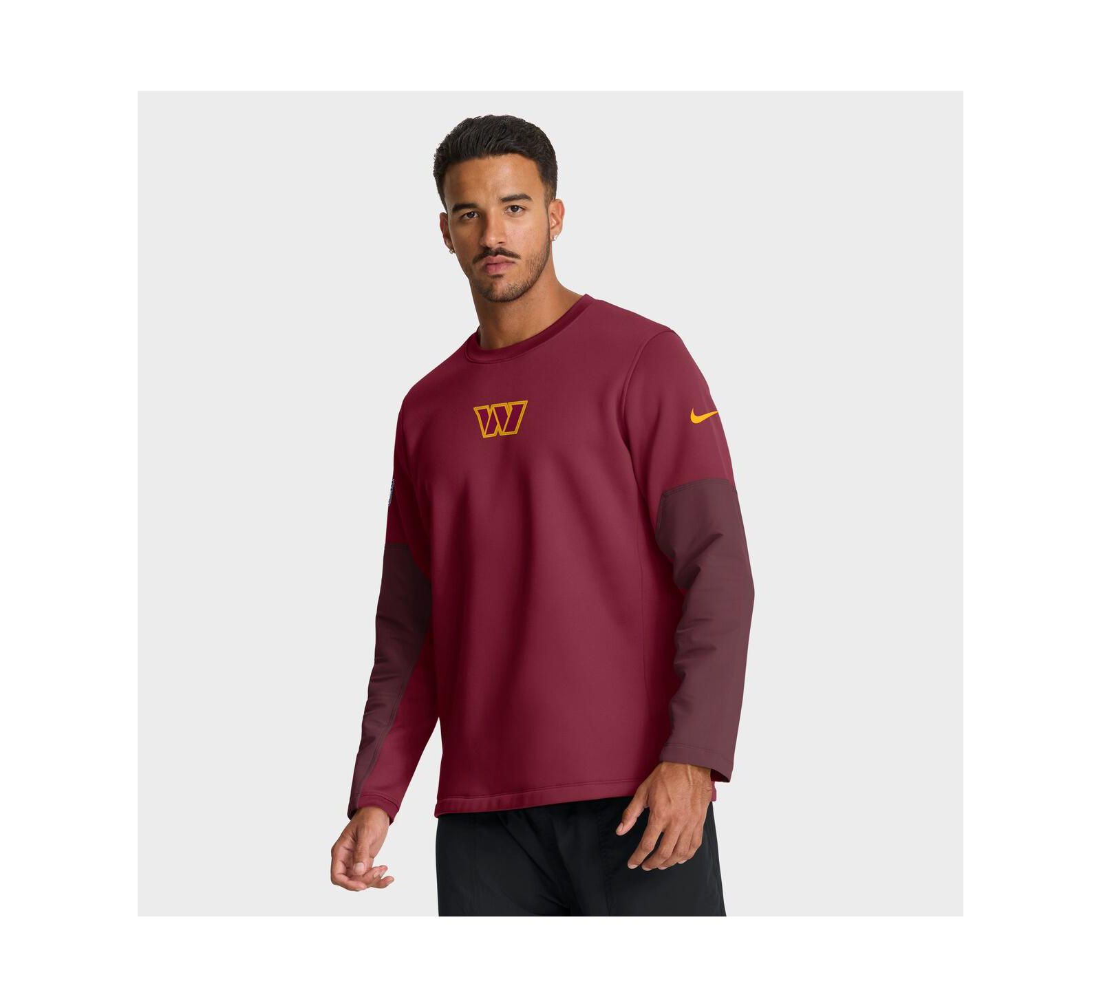 Мужская футболка Nike Burgundy Washington Commanders Sideline Scripted to Win Performance Long Sleeve
