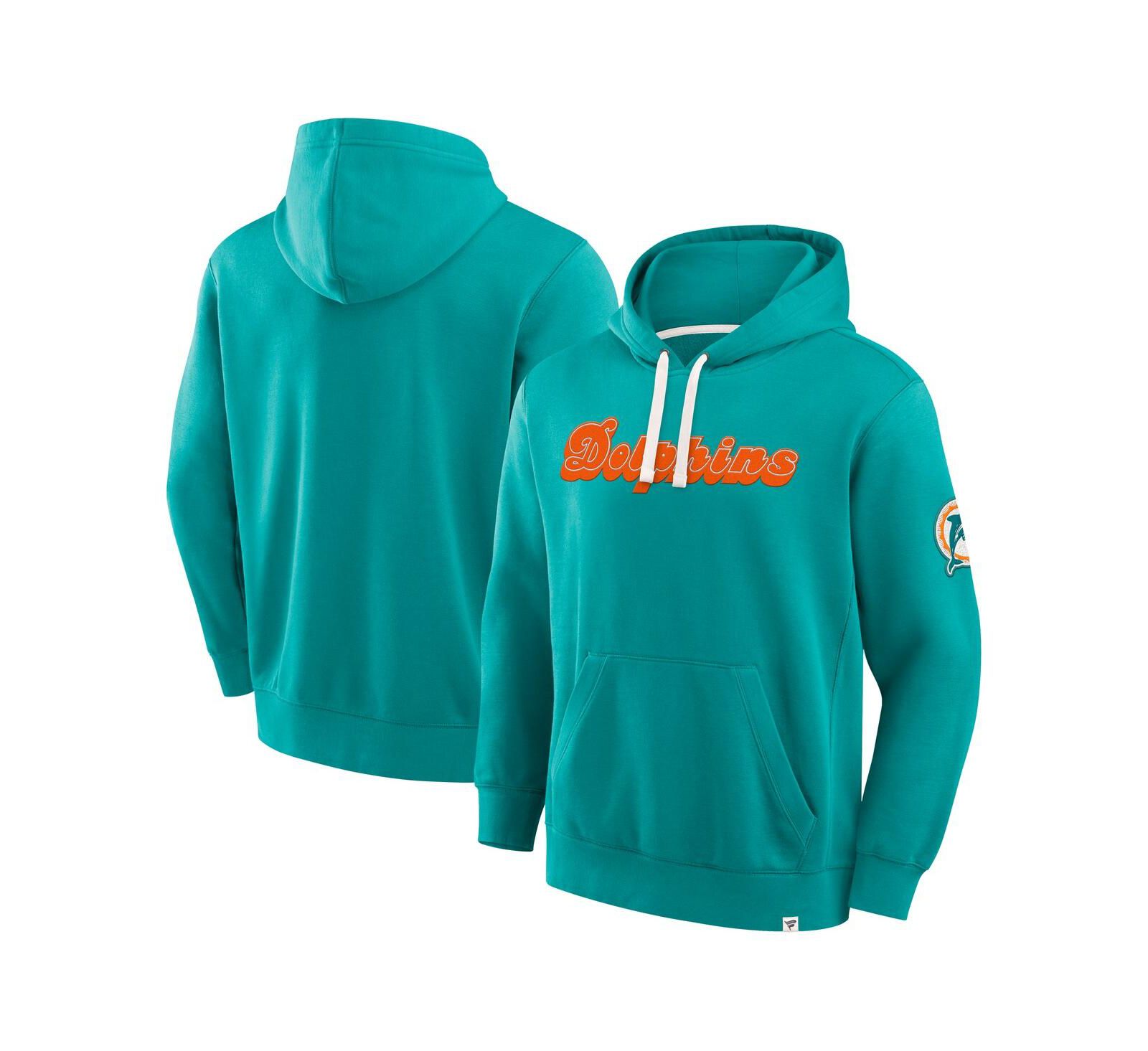 Fanatics Мужской Aqua Miami Dolphins New Horizons Heritage Pullover Hoodie