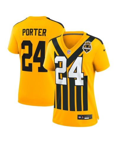 Женская игровая джерси Nike Joey Porter Jr. Gold Pittsburgh Steelers Alternate 1933 Throwback