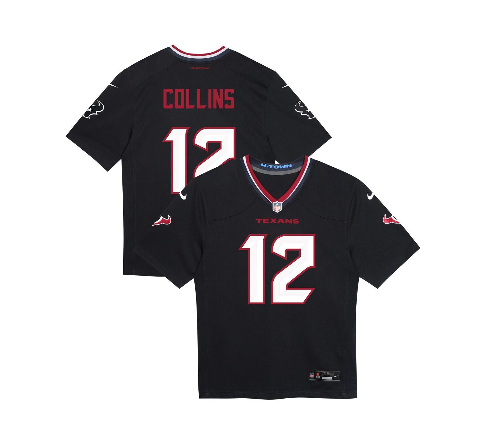 Nike детская джерси Nico Collins Navy Houston Texans Team Player Game