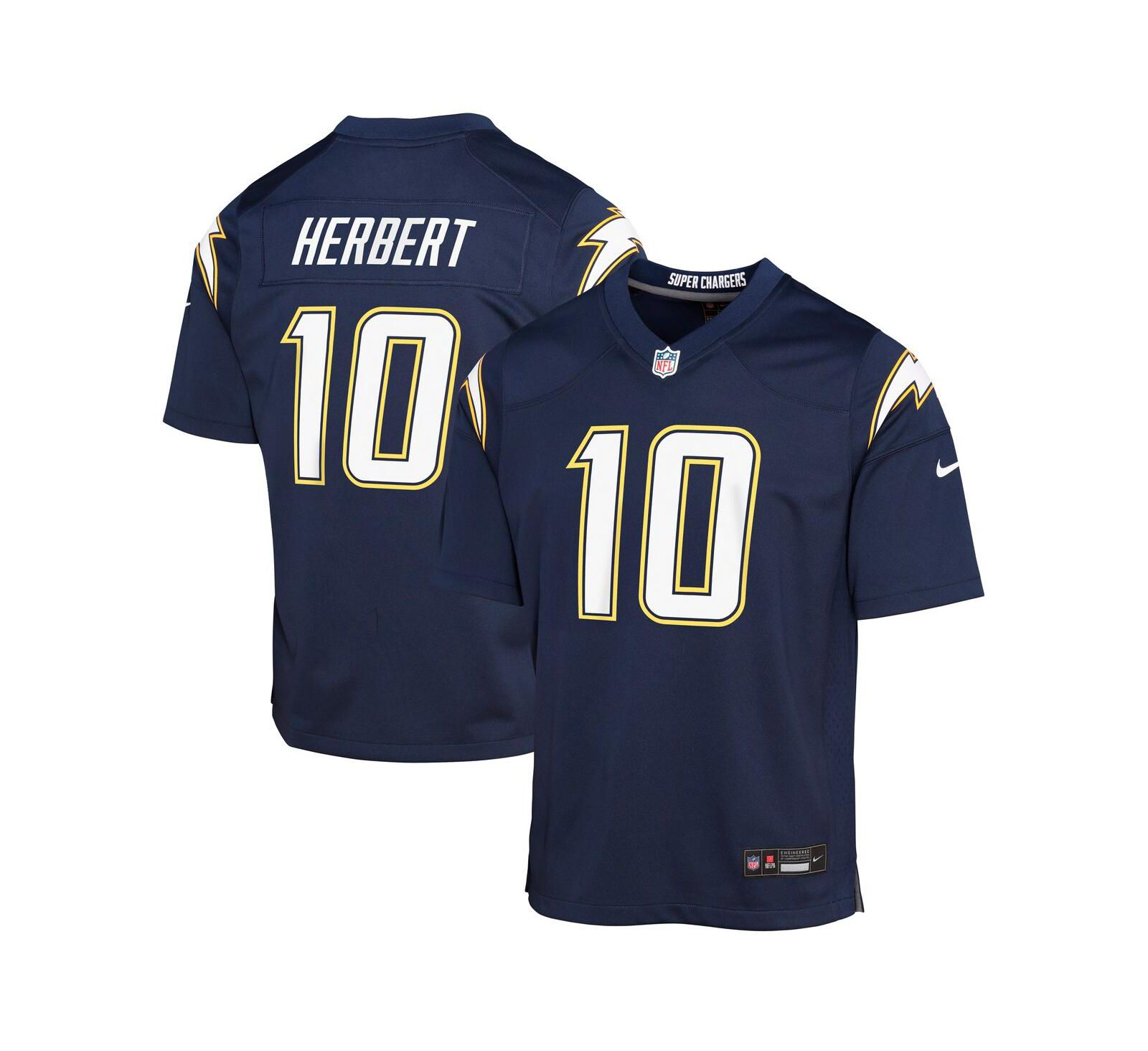 Nike Детская джерси Justin Herbert Los Angeles Chargers Alternate Super Chargers Game Player