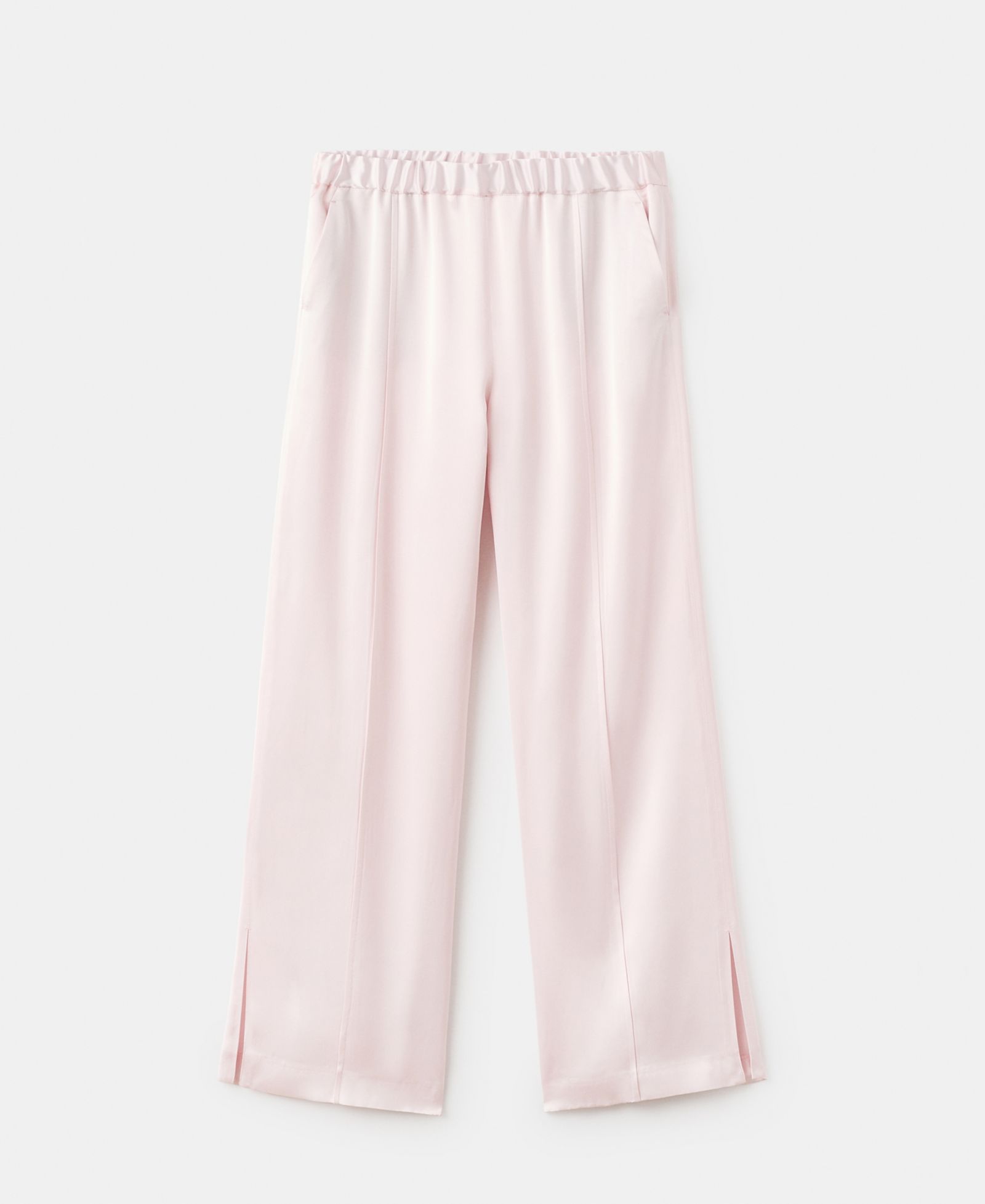 Mango Women's Side Slit Satin Pants