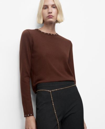 Mango Women's Studded Knitted Sweater