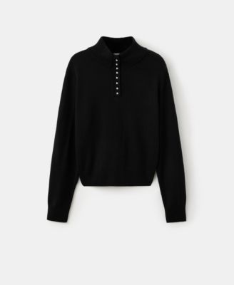 Mango Women's Perkins-Neck Button Sweater