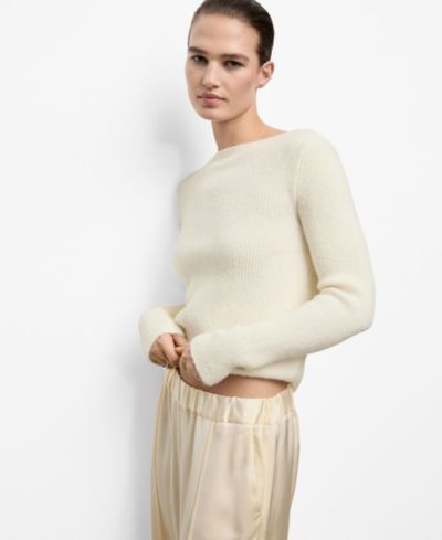 Женский вязаный джемпер Mango Knitted Ribbed