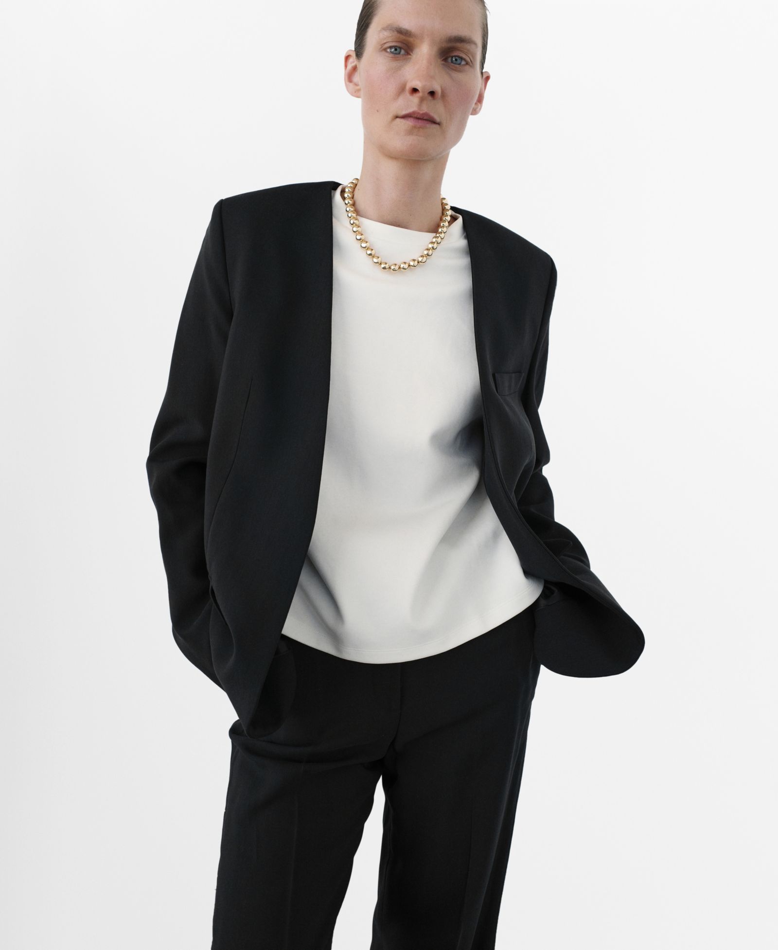 Mango Women's Selection Without Lapels Suit Jacket