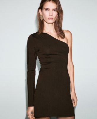 Женское приталенное платье MANGO Asymmetrical Sleeves