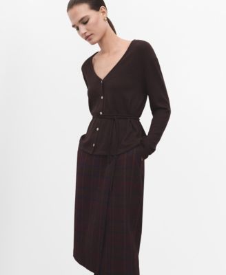 Вязаный кардиган Mango Women's с бантом