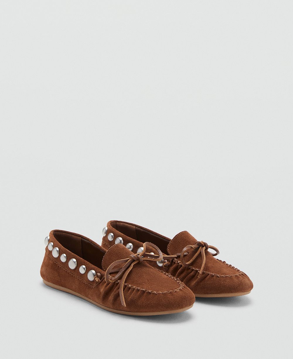 Мокасины Mango Women's замшевые с декором