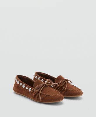 Мокасины Mango Women's замшевые с декором