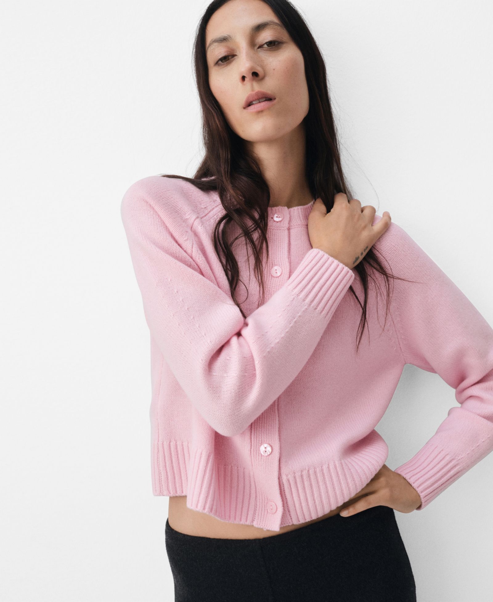 Женский кардиган Mango Chunky Knit Wool-Blend