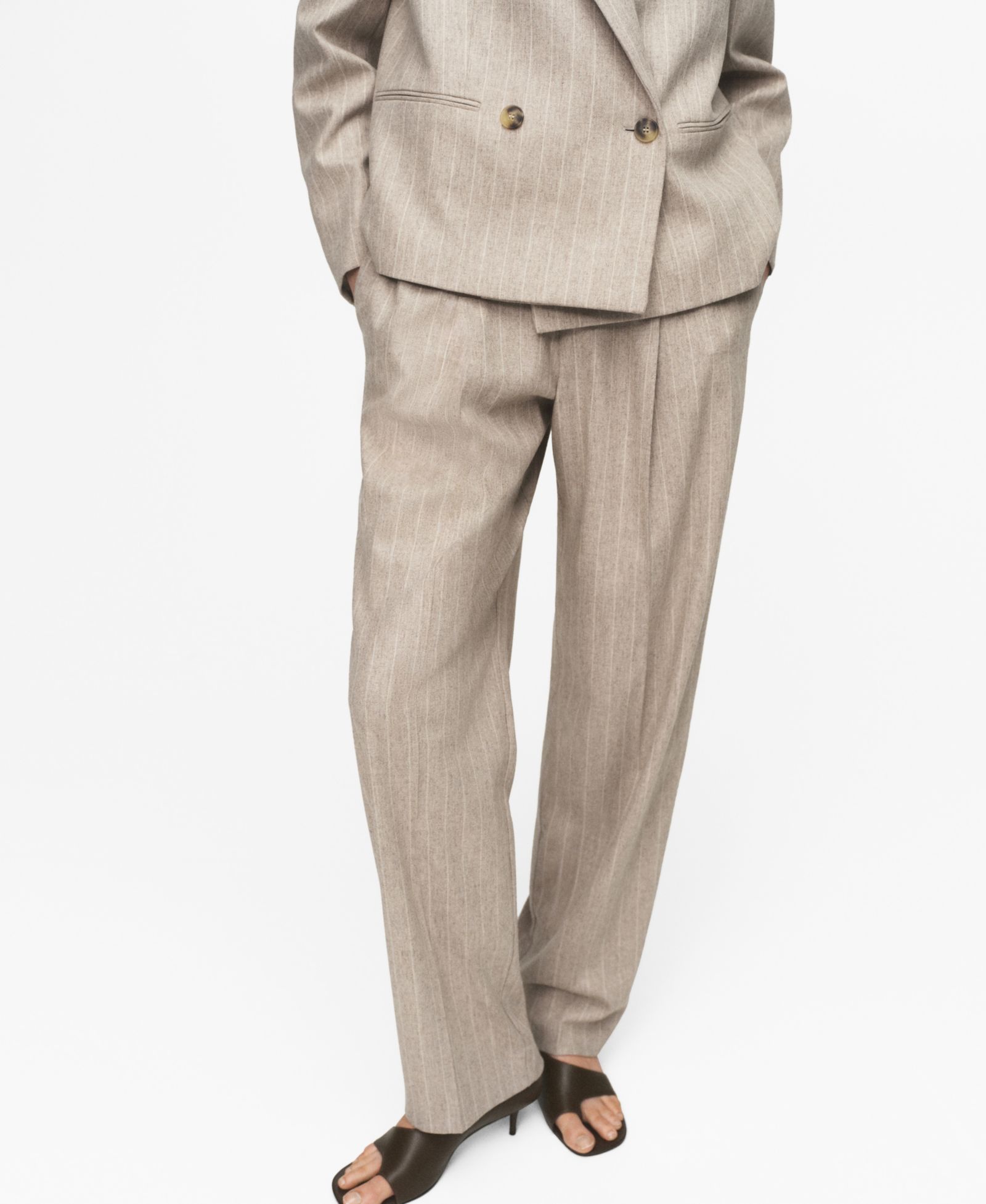 Женские брюки Mango pinstripe wool suit