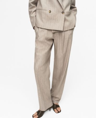 Женские брюки Mango pinstripe wool suit