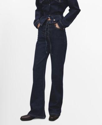 Джинсы Mango Women's с завязками и расклешенным кройном