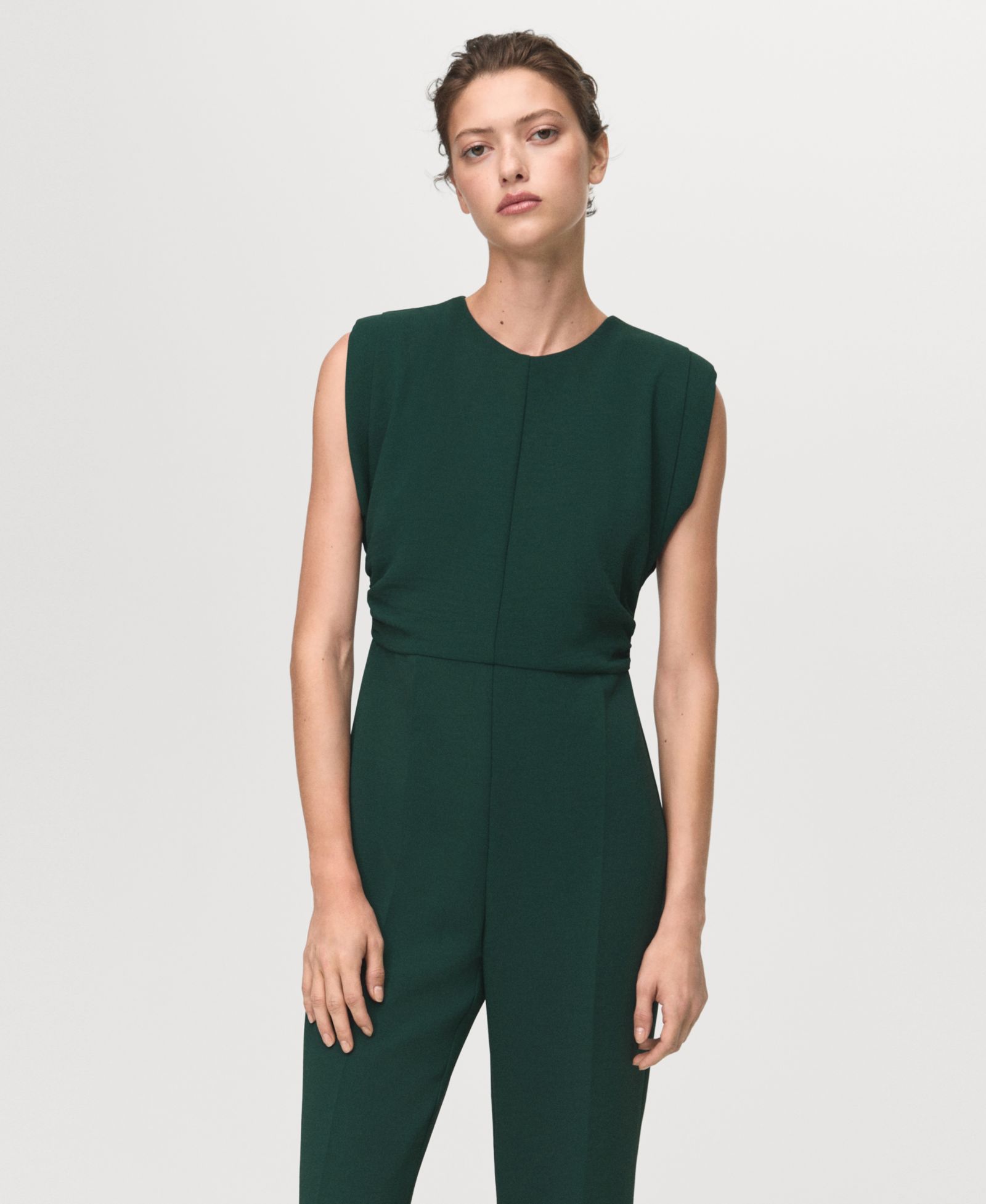 Mango Women's Ruched Long Jumpsuit