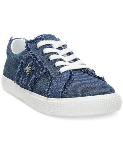 Lauren Ralph Lauren Women's Janson Frayed Canvas Sneakers