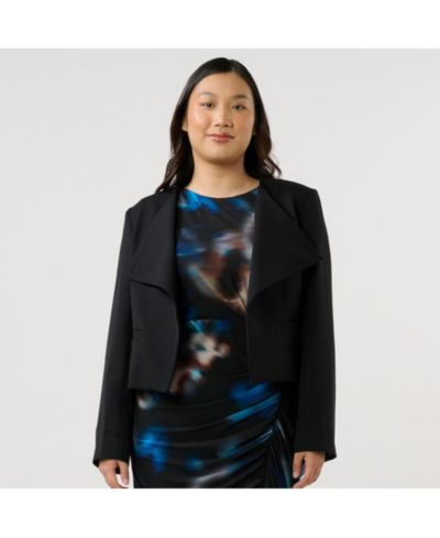 ESTELLE Plus size Eboni Cropped Assymetric Tailored Jacket