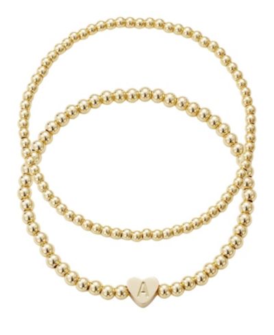 Набор браслетов ADORNIA Gold Ball Bead Initial