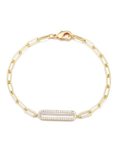 Браслет ADORNIA Gold Plated Cubic Zirconia Pave Link