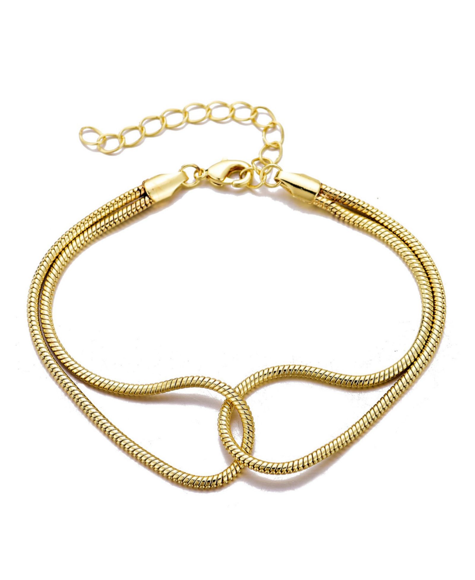 Браслет ADORNIA Gold Plated Interlocking Rope Chain