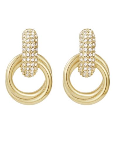 ADORNIA Серьги-гвоздики с кристаллами Gold Plated Tarnish Resistant