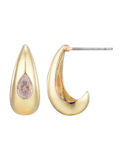 Серьги-гвоздики ADORNIA Gold Plated Crystal Stone Pear Teardrop