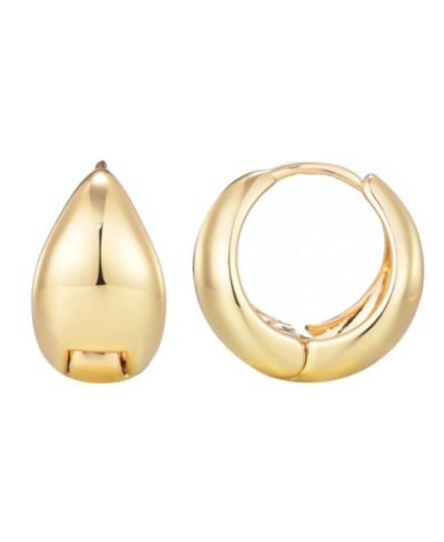 ADORNIA Gold Plated Purse Hoop Earrings