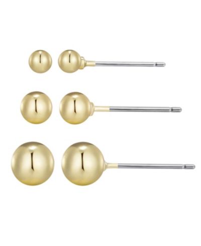 ADORNIA золоченые серьги-гвоздики