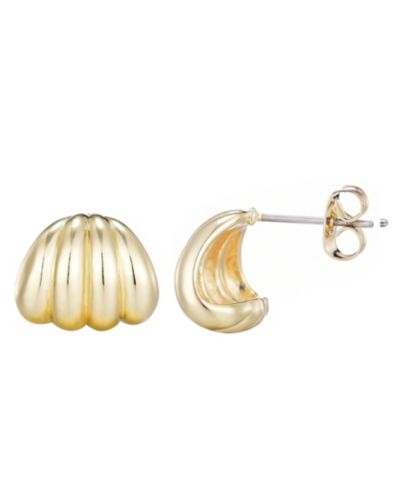 Серьги ADORNIA Gold Plated Fluted Wrap Around Huggie