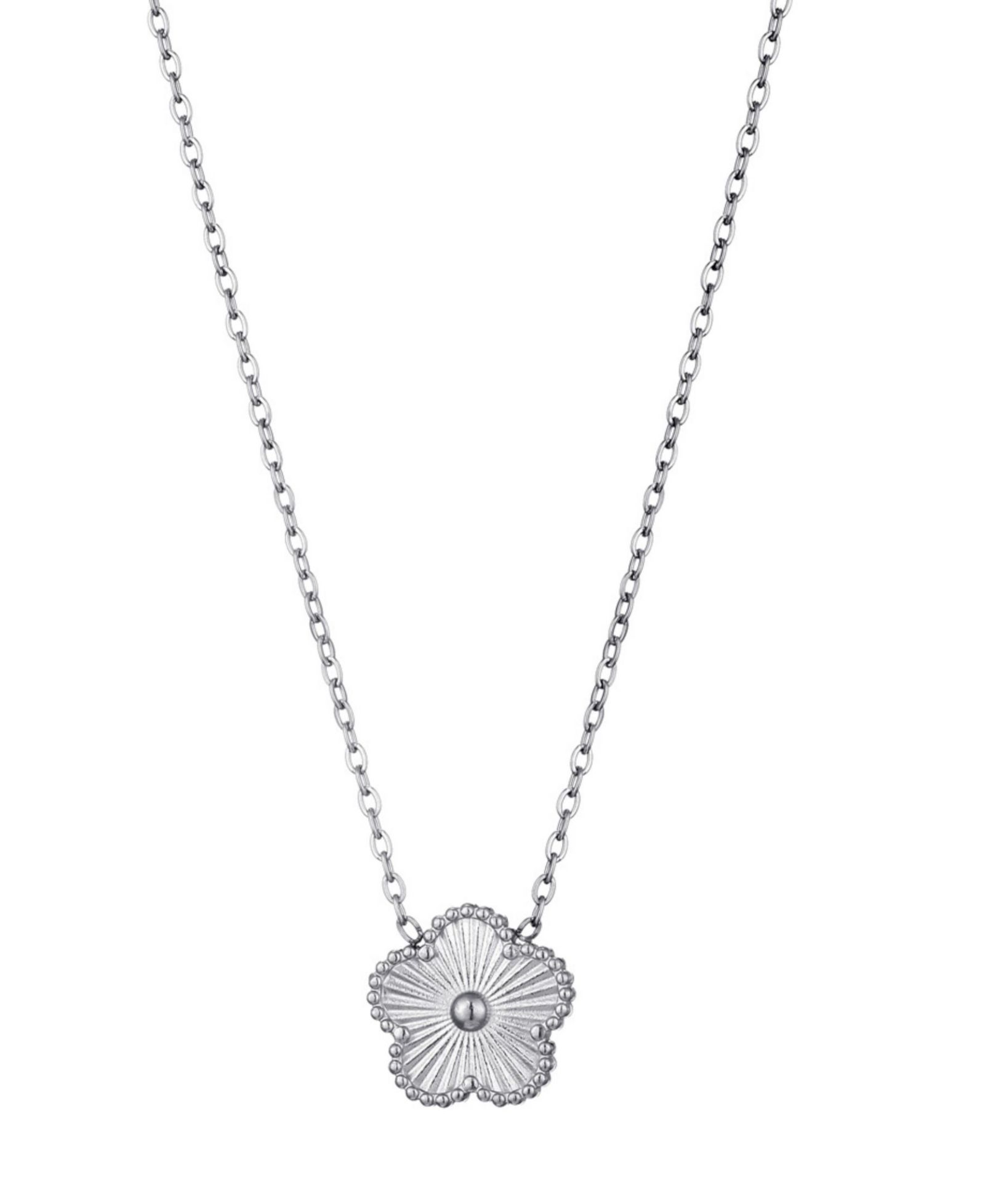 Подвеска-ожерелье ADORNIA Silver Five-Leaf Clover