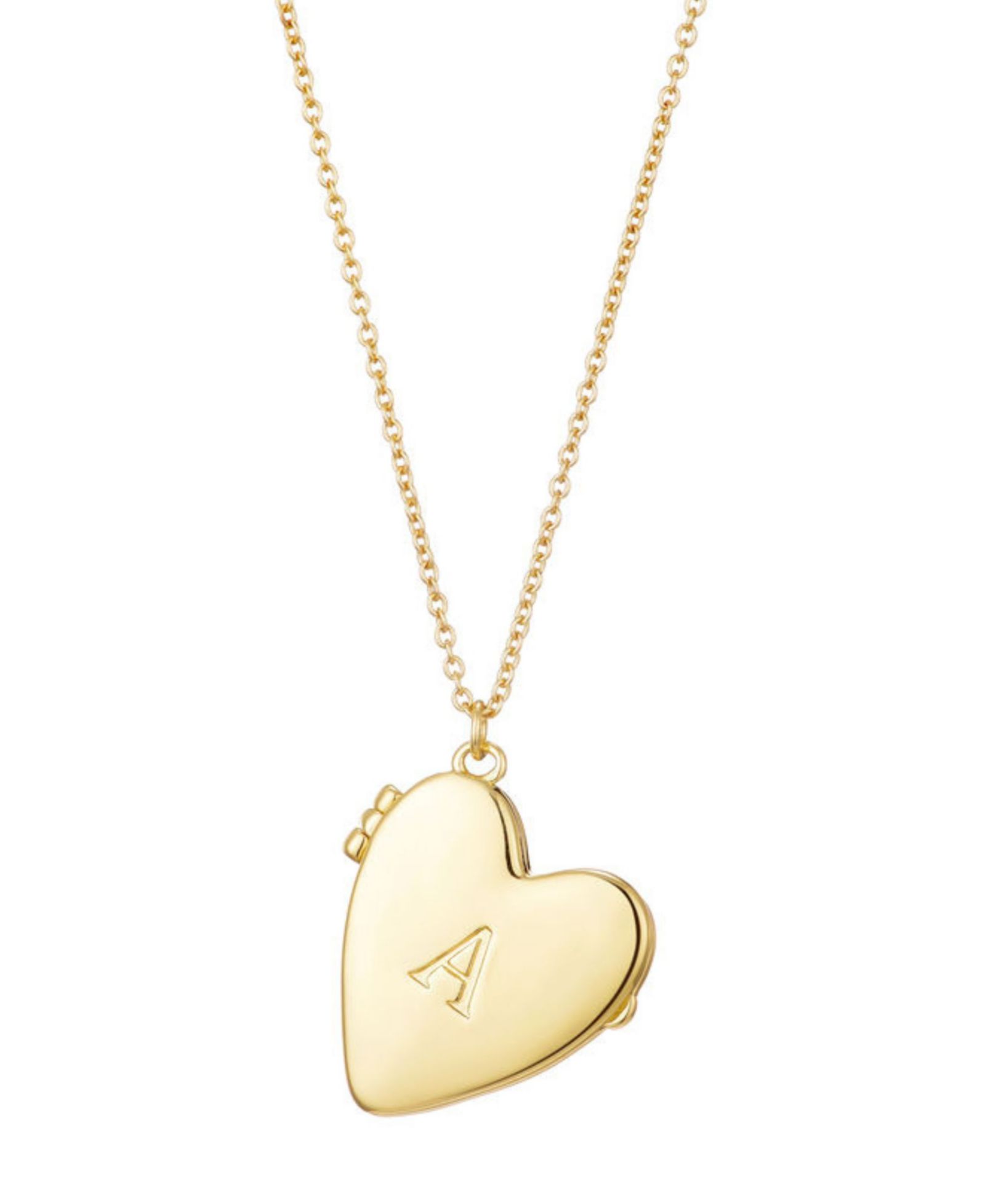 Золотая подвеска-медальон ADORNIA Initial Heart
