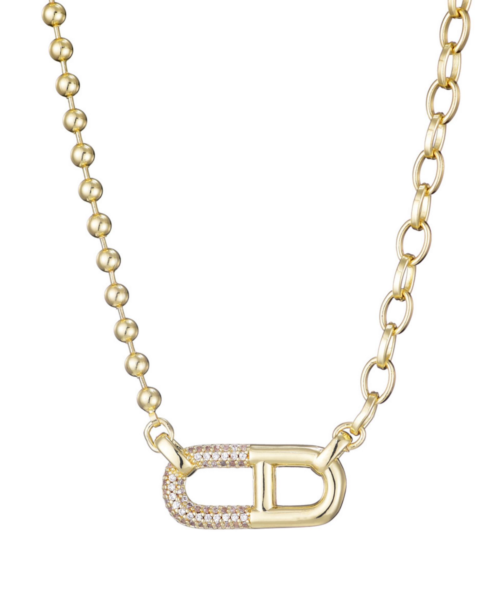 Подвеска ADORNIA Cubic Zirconia Mixed Chain Sideways