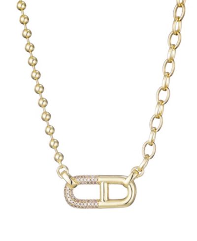 Подвеска ADORNIA Cubic Zirconia Mixed Chain Sideways