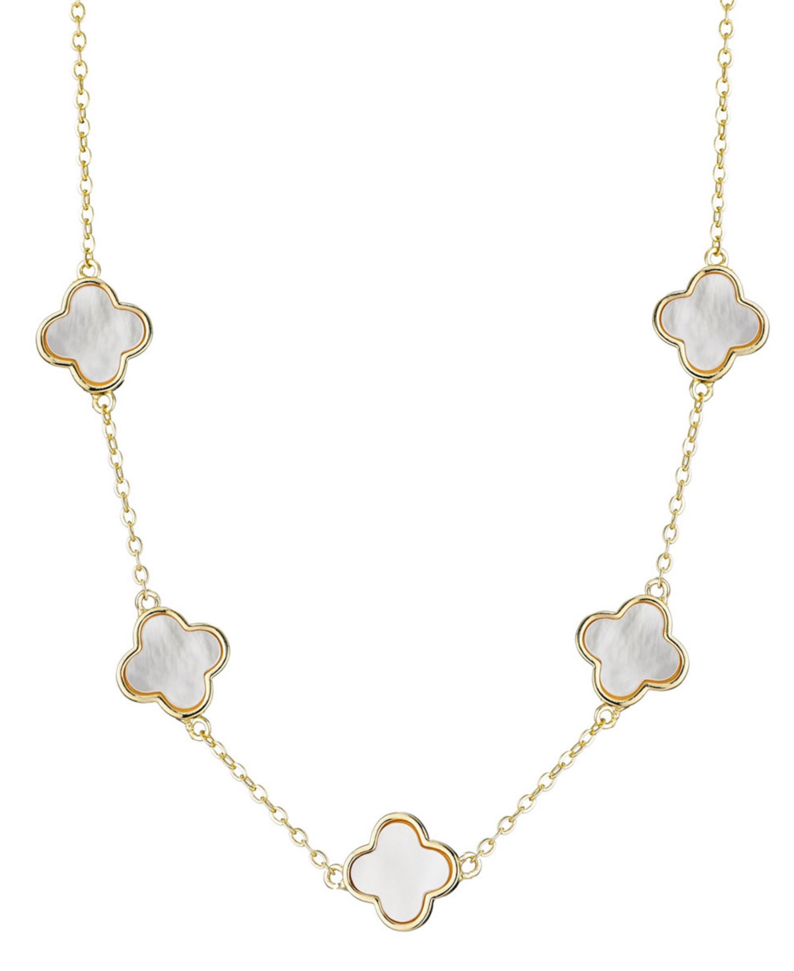 Ожерелье ADORNIA Mother of Pearl Clover Station