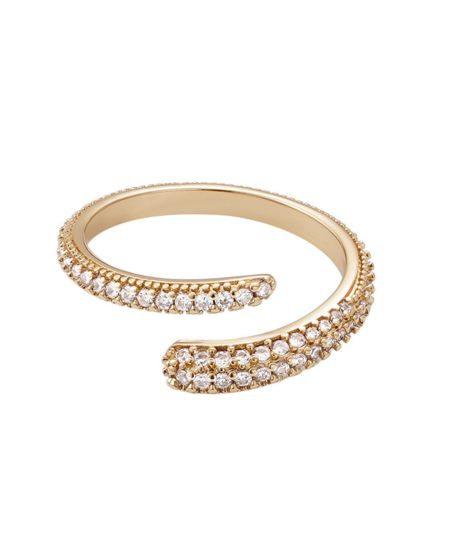 ADORNIA Cubic Zirconia Overlapping Pave Band Ring