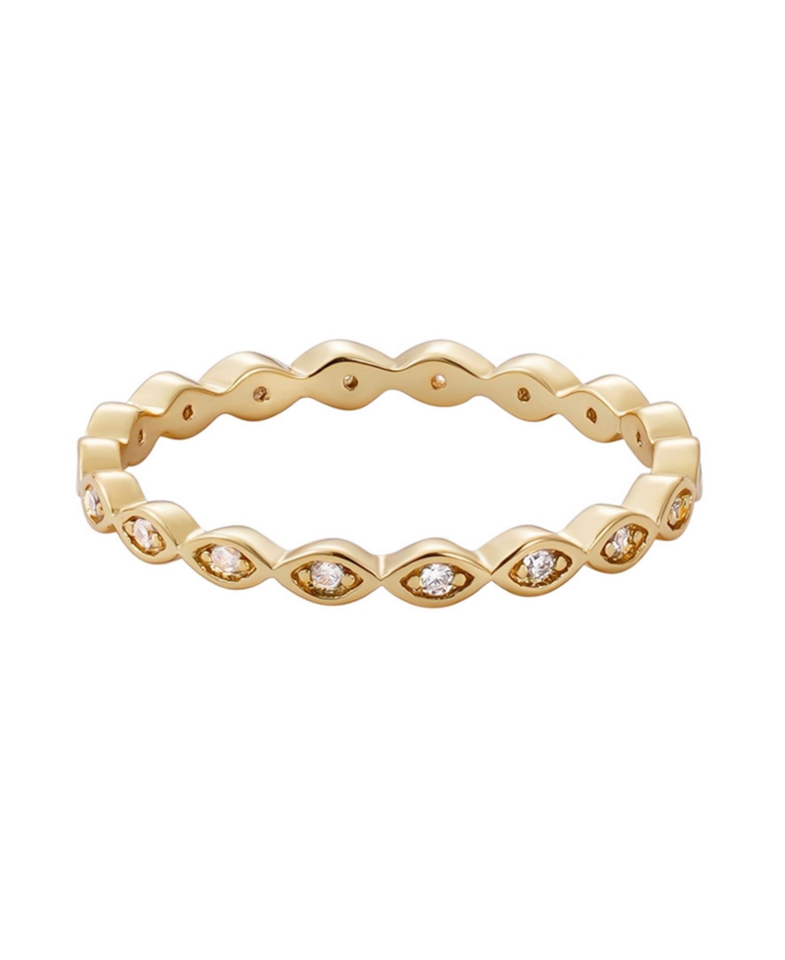 ADORNIA Cubic Zirconia Marquis Eternity Band Ring