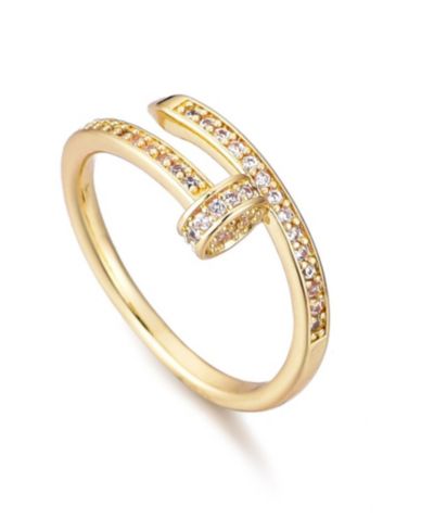 ADORNIA Cubic Zirconia Nail Ring