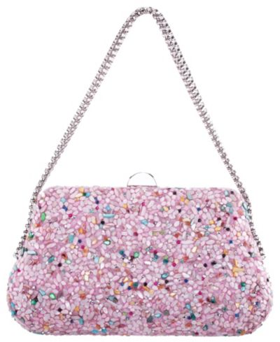 Nina Rock Candy Minaudiere Crystal Lift Lock Clutch
