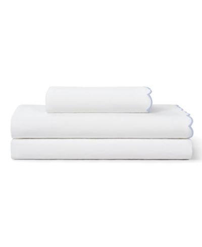 Комплект из 3-х простыней Peri Home Scallop 300-Thread Count Cotton, Twin