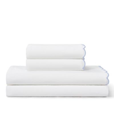 Комплект из 4 простыней Peri Home Scallop 300-Thread Count Cotton Full