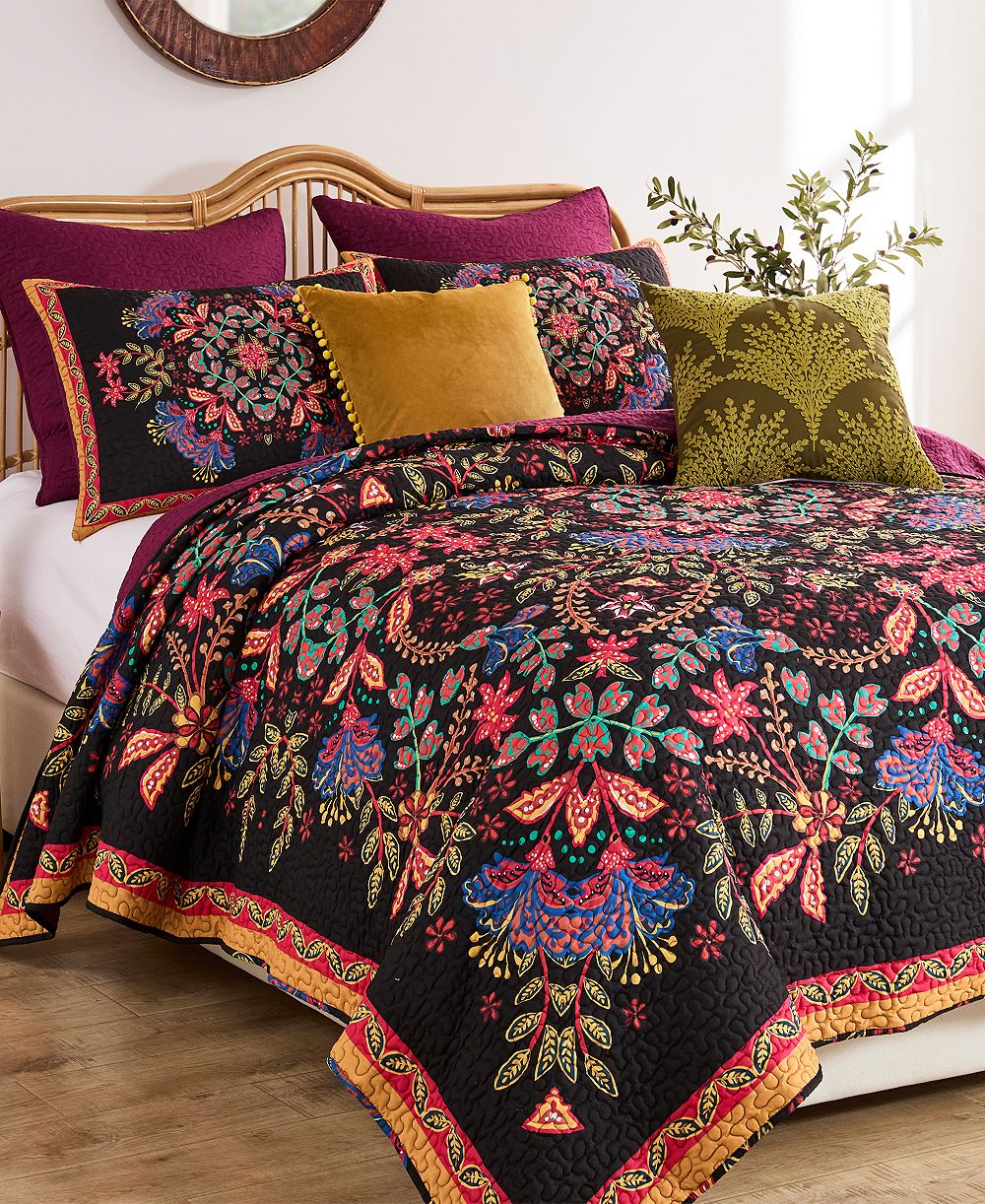 Greenland Home Fashions Jessa Vintage Boho 3-Pc. Quilt Set, Full/Queen