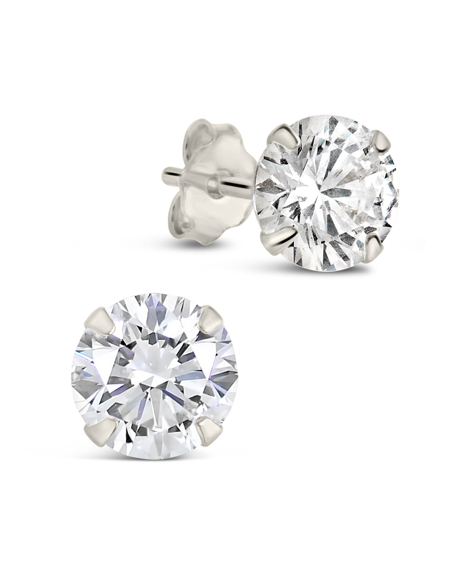 Sterling Forever Sterling Silver 6mm CZ Stud Earrings