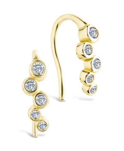 Серьги-кальяки Sterling Forever Talia CZ Bezel из стерлингового серебра
