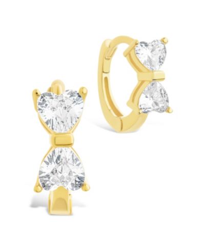 Серьги-кольца Sterling Forever Sterling Silver Ravenna CZ Micro Hoop Earrings