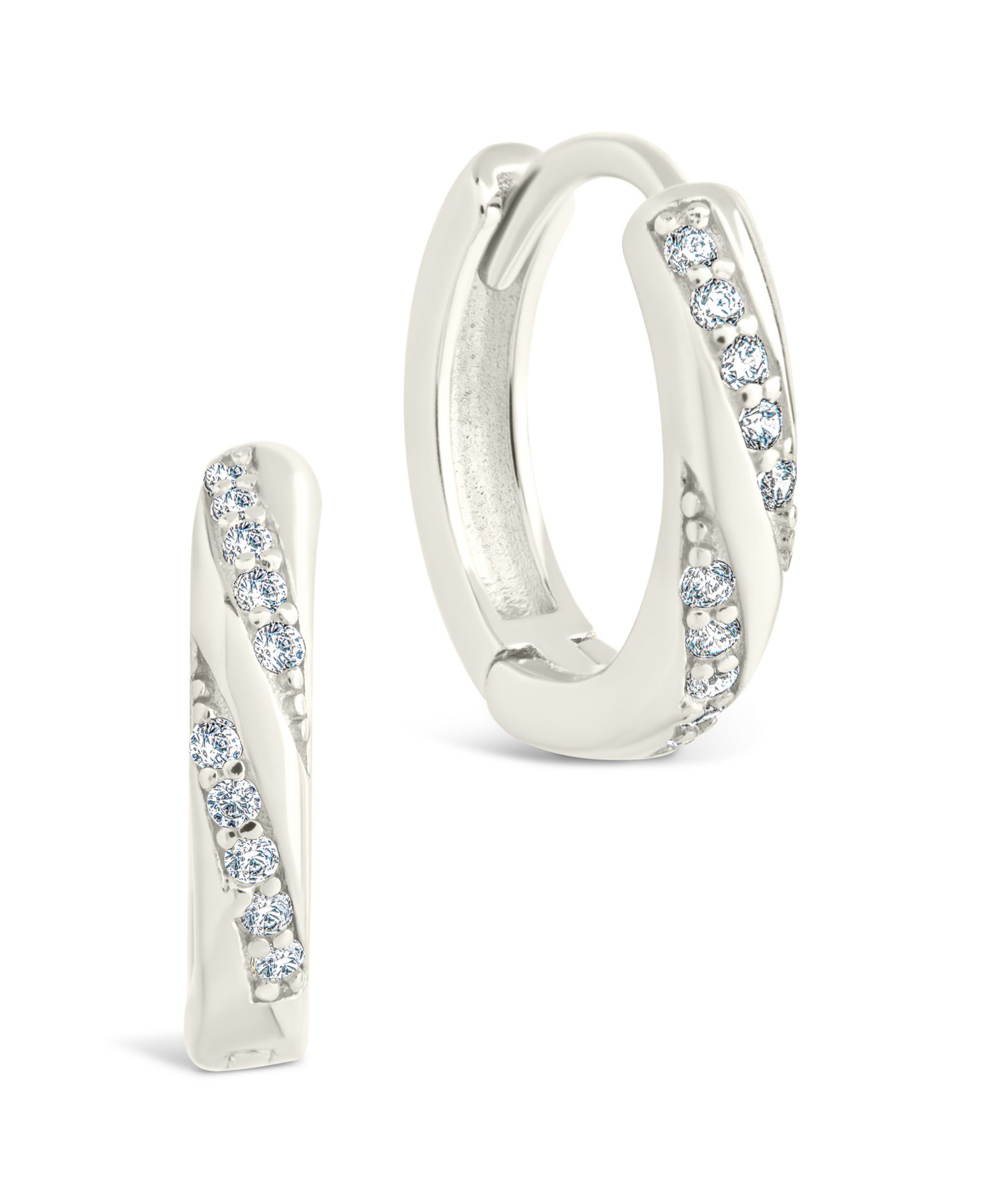 Серьги-кольца Sterling Forever Sterling Silver Adelise Micro Hoops