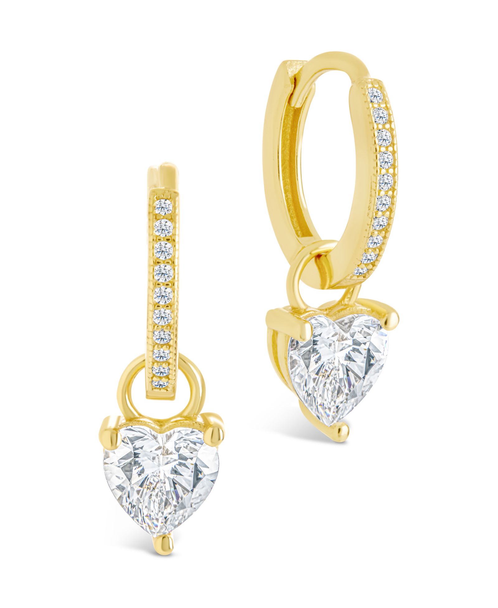 Sterling Forever Серьги-кольца Eugenia Heart Cut CZ, серебро 925 Sterling Silver