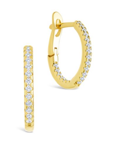 Sterling Forever Серьги-кольца Lilia CZ Infinity из стерлингового серебра,.5"