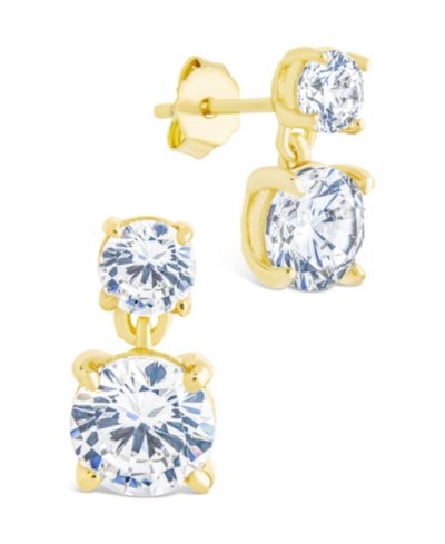 Sterling Forever серьги-гвоздики Galatea с бриллиантовым огранением CZ, стерлинговое серебро
