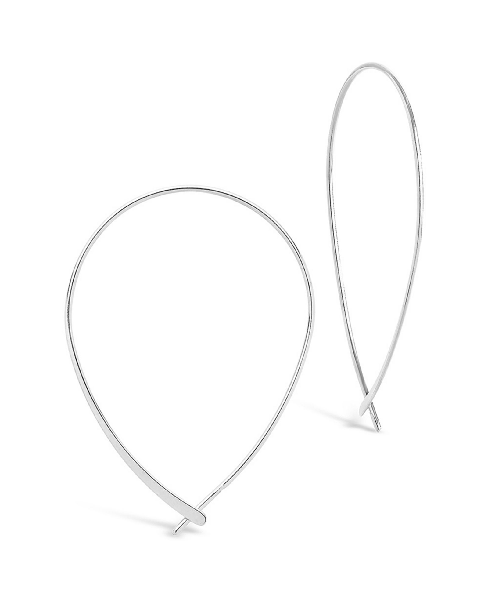Sterling Forever серьги-кольца Threader Hoop Metal-tone