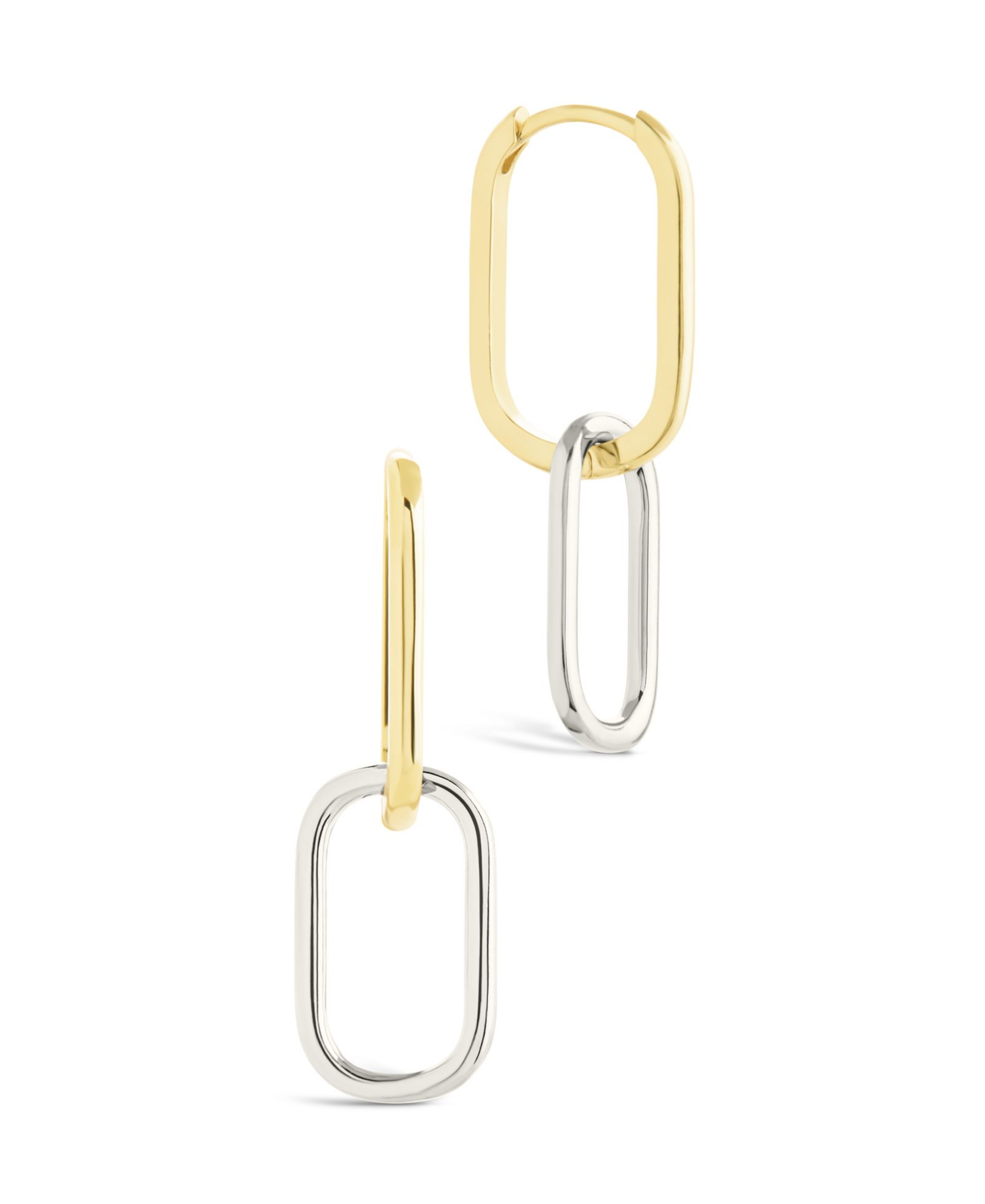 Серьги-кольца Sterling Forever Raleigh Link Drop Hoop